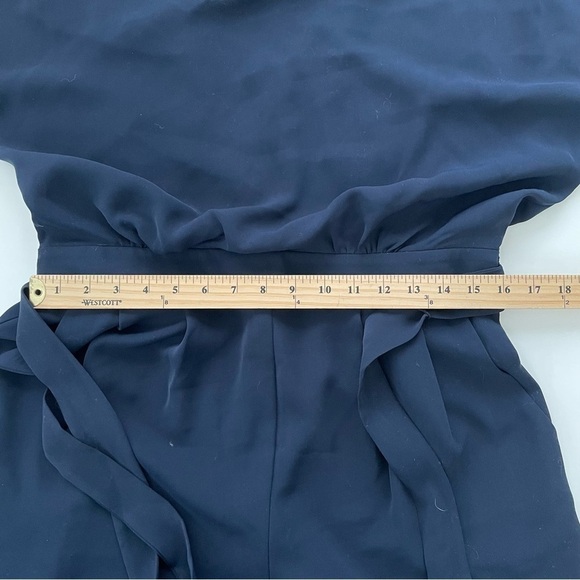 ELIZA J Navy Jumpsuit Casual Soft Full Length Wide Leg Jumpsuit Size 10 - Picture 9 of 11